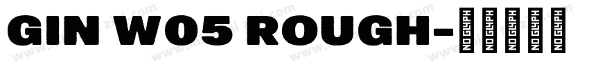 Gin W05 Rough字体转换